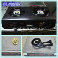 teflon coated 2 burner gas cooker stove